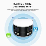 SriHome SH070 4MP Binocular Stitching Ultra-wide Angle Waterproof Camera Supports Full-color Night Vision - Image 5