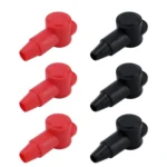 3 Pairs / Set Car Battery Pile Head PVC Protective Cover