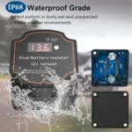 IP68 12V 140A Car Smart Dual Battery Isolation Controller with Digital Display Voltmeter - Image 9