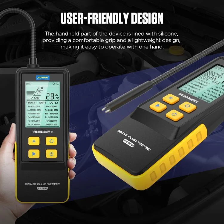 EDA008153201A_4.webp AUTOOL AS502 Digital Display Intelligent Car Brake Fluid Tester Water Content Testing - Image 5