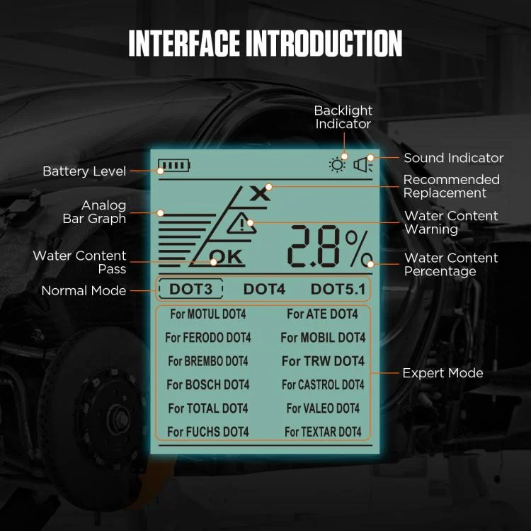 EDA008153201A_5.webp AUTOOL AS502 Digital Display Intelligent Car Brake Fluid Tester Water Content Testing - Image 6