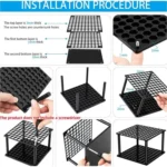 YX163 96-Hole Acrylic Paint Brush Pencils Stand - Image 6