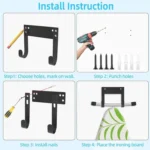 Wall Mounted Ironing Board Bracket Adjustable Ironing Board Hanger - Image 4