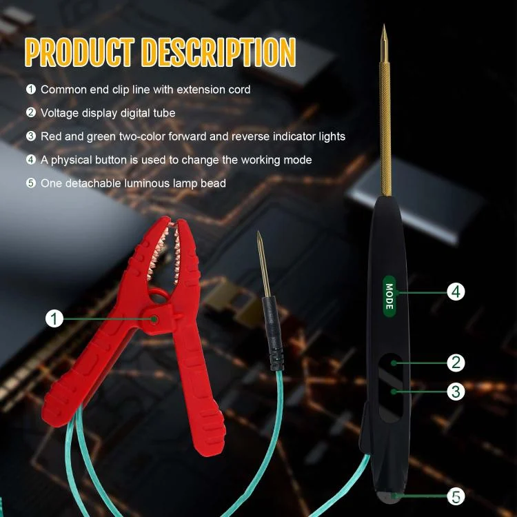 EDA0081635_7.webp Vgate VT100 Car Multifunctional Electrical Circuit Tester Voltage Probe Pen - Image 8