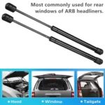 2pcs/Pack 325mm ARB Canopy Rear Window Glass Support Struts 1921VR - Image 4