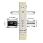Office Home Fingerprint Password Smart Lock Cylinder - Image 4