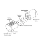 Office Home Fingerprint Password Smart Lock Cylinder - Image 8