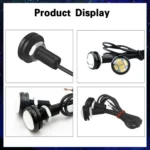 10 PCS 23mm 6LEDs SMD-5730 DC9-80V Motorcycle Eagle Eye Light - Image 7