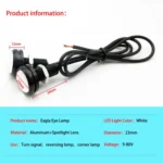 10 PCS 23mm 6LEDs SMD-5730 DC9-80V Motorcycle Eagle Eye Light - Image 9