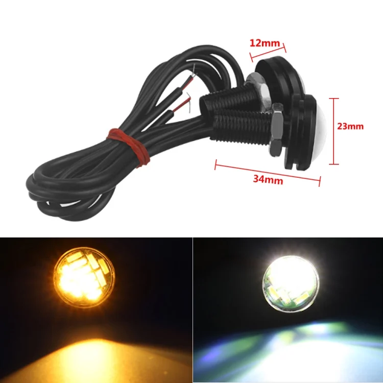 EDA00819601B_7.webp 10 PCS 23mm 12LEDs SMD-4014 DC9-80V Motorcycle Eagle Eye Light - Image 8