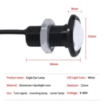 10 PCS 23mm 1.5W DC9-80V Motorcycle Eagle Eye Light Single Lens - Image 3