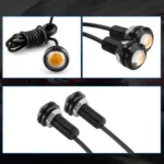 10 PCS 18mm 1.5W DC9-80V Motorcycle Eagle Eye Light Double Lens - Image 5