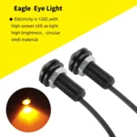 10 PCS 18mm 1.5W DC9-80V Motorcycle Eagle Eye Light Double Lens - Image 6
