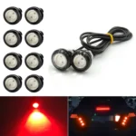 10 PCS 23mm 1.5W DC9-80V Motorcycle Eagle Eye Light Double Lens