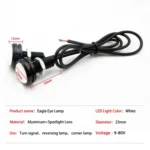 10 PCS 23mm 1.5W DC9-80V Motorcycle Eagle Eye Light Double Lens - Image 3