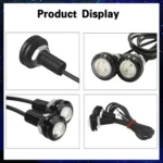 10 PCS 23mm 1.5W DC9-80V Motorcycle Eagle Eye Light Double Lens - Image 5