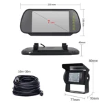 7 inch IPS HD Screen AHD Touch Button Car Reversing Rearview Camera Monitor Kit - Image 3