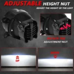 T11 2pcs/Pack 55W 3 inch High Power Dual Lens Fog Light - Image 3