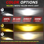 T11 2pcs/Pack 55W 3 inch High Power Dual Lens Fog Light - Image 4