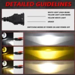 T11 2pcs/Pack 55W 3 inch High Power Dual Lens Fog Light - Image 9