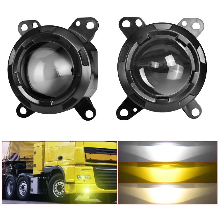 T14 2pcs/Pack 55W 3 inch High Power Dual Lens Fog Light Left and Right Mount Holder Style