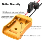 For DeWALT DCB Series 18V / 20V Lithium Battery DIY With Cable Adapter External Power Adapter Connector - Image 3