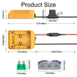For DeWALT DCB Series 18V / 20V Lithium Battery DIY With Cable And Switch Adapter External Power Adapter Connector - Image 2