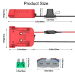 For Milwaukee 18V Lithium Battery DIY With Cable And Switch Adapter External Power Adapter Connector - Image 4
