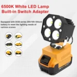 For DeWALT DCB Series 18V / 20V Lithium Battery 6500K 6000LM 40W Portable Outdoor LED Work Light - Image 4