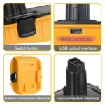 DCA1820 Battery Adapter Converter With USB-A Port for DeWALT Electric Saw Tools - Image 4