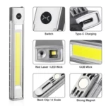 DXC-512 Multifunctional Pen Lamp Work Flashlight with Red Laser Light - Image 3