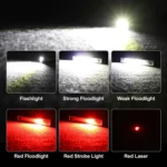 DXC-512 Multifunctional Pen Lamp Work Flashlight with Red Laser Light - Image 6