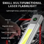 DXC-512 Multifunctional Pen Lamp Work Flashlight with Red Laser Light - Image 8