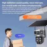 VTS02 4MP Multi-lens Panoramic Solar Surveillance PTZ Dome Camera - Image 6