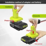 For RYOBI 18V Lithium Battery Adapter Converter with UPS Harness Connector - Image 3