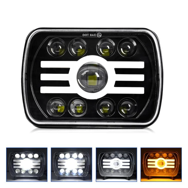 Y19 H4 7 inch Car Sun Style Square Modified Headlight for Jeep Wrangler