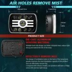 Y19 H4 7 inch Car Sun Style Square Modified Headlight for Jeep Wrangler - Image 7