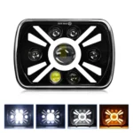 Y23 H4 7 inch Car Seven-bead Sun Style Square Modified Headlight for Jeep Wrangler