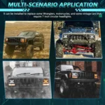 Y23 H4 7 inch Car Seven-bead Sun Style Square Modified Headlight for Jeep Wrangler - Image 6