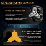 2pcs/Pack Car 80W High-power Matrix Triangle Cannon Work Light with Cable Set - Image 3