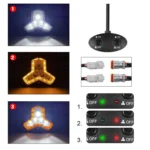 2pcs/Pack Car 80W High-power Matrix Triangle Cannon Work Light with Cable Set - Image 4