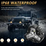 2pcs/Pack Car 80W High-power Matrix Triangle Cannon Work Light with Cable Set - Image 8