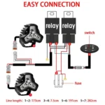 2pcs/Pack Car 80W High-power Matrix Triangle Cannon Work Light with Cable Set - Image 10