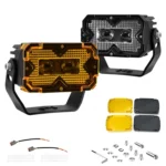 2pcs/Pack Car 70W High-power Matrix Eyes Work Light with Cable Set - Image 2