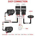 2pcs/Pack Car 70W High-power Matrix Eyes Work Light with Cable Set - Image 13