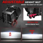 T09 2pcs/Pack 55W 3 inch High Power Dual Lens Fog Light - Image 3