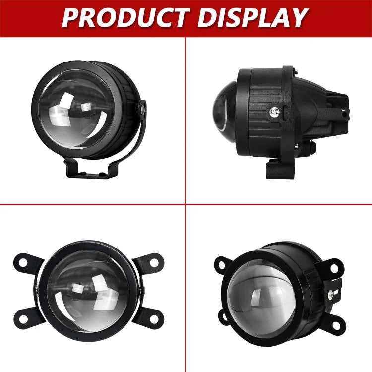EDA0082687_11.webp T10 2pcs/Pack 55W 3 inch High Power Dual Lens Fog Light, Universal Double Holder - Image 12