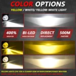 T10 2pcs/Pack 55W 3 inch High Power Dual Lens Fog Light, Universal Double Holder - Image 4