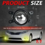 T10 2pcs/Pack 55W 3 inch High Power Dual Lens Fog Light, Universal Double Holder - Image 6