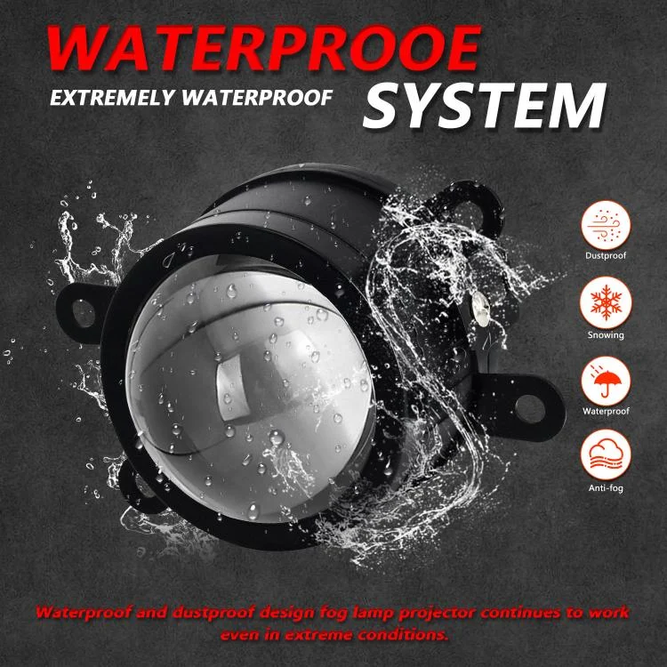 EDA0082687_7.webp T10 2pcs/Pack 55W 3 inch High Power Dual Lens Fog Light, Universal Double Holder - Image 8